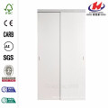 48 in. x 80 in. Mirror Bevelled White Frame for Sliding Door